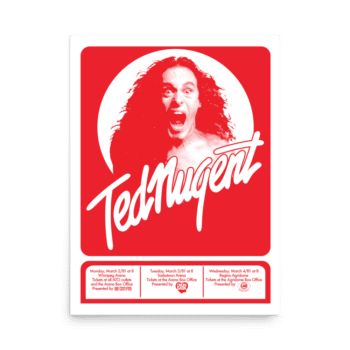 Ted Nugent 1981 Central Canada Tour Poster